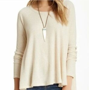Free People Waffle Knit long sleeve thermal oversized tee We The Free Boho Shirt